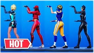 HOT GLYPHIC DANCE EMOTE SHOWCASED WITH THICC GIRLS 😍❤️ Fortnite Shop [upl. by Ahselak]