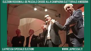 Speciale elezioni Michele De Pascale chiude la campagna elettorale a Modena con Stefano Bonacini [upl. by Balough]