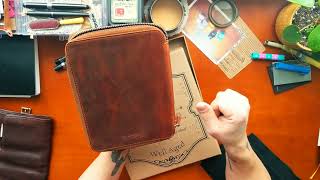 2021 Journaling EDC Galen leather A5 folio [upl. by Noxin]