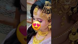 Bridal makeup 💄 look hair style hairlookhairstyle farheen makeoverFarheenmakeover [upl. by Ihpen47]