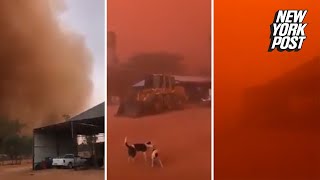 Dust storm turns Australian landscape into hellish nightmare [upl. by Sum374]