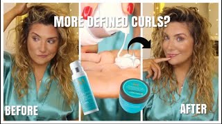 UNDEFINED FRIZZY CURLS FIX  MOROCCANOIL CURL DEFINING CREAM [upl. by Ahsienor]