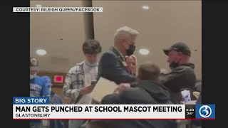 VIDEO Glastonbury Board of Education meeting over mascot ends with a fight [upl. by Hoover97]