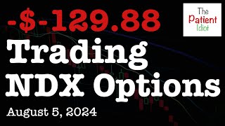 Trading NDX options live  August 5 2024 [upl. by Madi836]