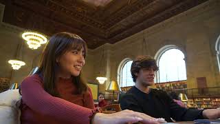 study with me  new york public library  no music  gage gomez yoora jung [upl. by Icat]