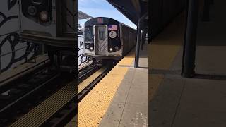 Queens NY Subway Train arriving on elevated track [upl. by Luahs]