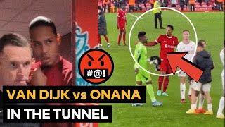 Van Dijk vs Onana in the tunnel after Liverpool Man United draw [upl. by Deste]