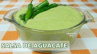 Salsa taquera de aguacate  Salsa verde para tacos [upl. by Avahc]