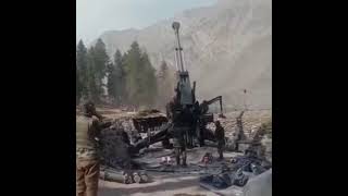 Indian Army 155mm Bofors Gun In Action At LOC [upl. by Monagan]