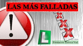 PREGUNTAS MAS FALLADAS PERMISO B ❌📄🖊 TEST MÁS FALLADOS DGT TEÓRICO CARNET DE CONDUCIR [upl. by Klimesh]