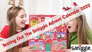 SMIGGLE ADVENT CALENDAR 2020  UNBOXING AND TESTING STATIONERY [upl. by Alegnave]