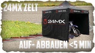 24MX Zelt I Rennzelt Auf und Abbauen in unter 5 min [upl. by Arikat359]