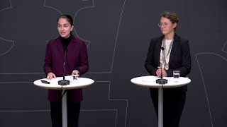 Pressträff med Romina Pourmokhtari om Utredningen om ökad materialåtervinning av avfall [upl. by Viguerie386]