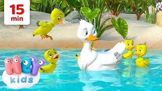 Cinco Patitos  Animales para Niños  HeyKids  Canciones infantiles [upl. by Vokay]