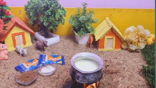 Miniature horlicks milkshake  milkshake recipe  miniature cook [upl. by Aldredge]