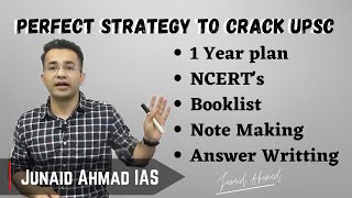 Junaid Ahmed UPSC preparation for beginners Complete one year plan  IAS Junaid Ahmad [upl. by Francis]