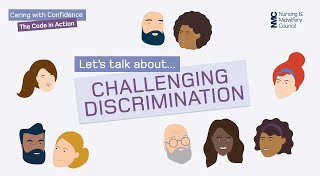 Lets talk about challenging discrimination  Caring with Confidence The Code in Action  NMC [upl. by Nilo]