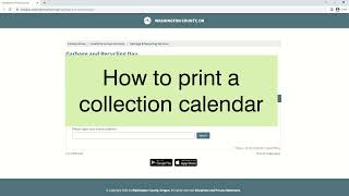 How to print your collection calendar [upl. by Nafis218]