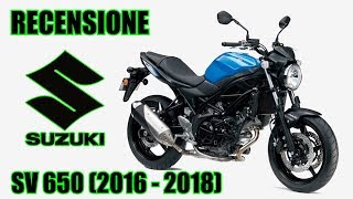 SUZUKI SV 650 2016  2018  RECENSIONE REVIEW ENGLISH SUBTITLES [upl. by Anaidni11]