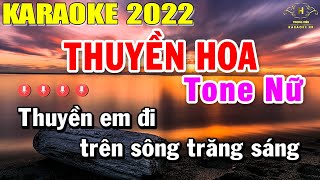 Thuyền Hoa Karaoke Tone Nữ Nhạc Sống  Beat Mới Dễ Hát Âm Thanh Chuẩn  Trọng Hiếu [upl. by Ahterahs]