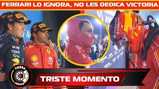 ¡LO MAS TRISTE CARLOS SAINZ IGNORADO POR FERRARI EL ESPAÑOL DEDICA VICTORIA A AMIGOS NO AL EQUIPO [upl. by Backer]