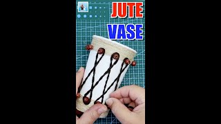 Make this Jute vase with a cup fast and easy shorts [upl. by Nylad]