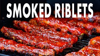 Pork RIBLETS such a cute name Smoked On The Pellet Grill [upl. by Nepean]