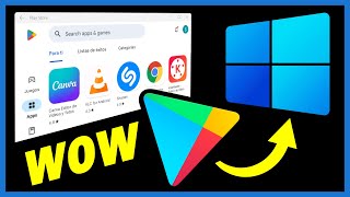 🟢 Cómo INSTALAR PLAY STORE en WINDOWS Android en tu PC [upl. by Eatnahc]