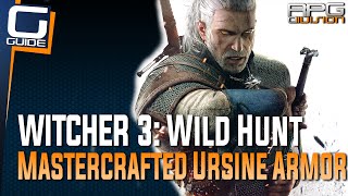 Witcher 3 The Wild Hunt  Mastercrafted Ursine Armor Set Diagrams Location Bear School Gear [upl. by Enttirb]