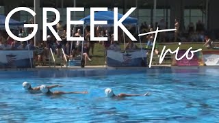 Greek Trio Synchronized Swimming Routine  Artistic Swimming Masters Nationals 2017 [upl. by Aihcats]