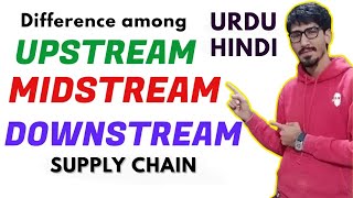 upstream Downstream Midstream supply chain management urdu hindi [upl. by Pellet]