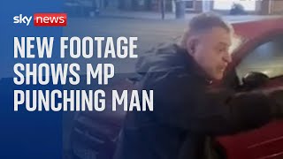 New footage shows Labour MP Mike Amesbury punching man multiple times [upl. by Ahsimal330]