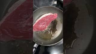 Pan Frying Top Sirloin Steaks youtubeshorts shorts [upl. by Northrop]