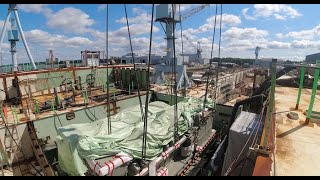 Shipbuilders Install a 200000Pound Generator on Enterprise CVN 80 [upl. by Showker]