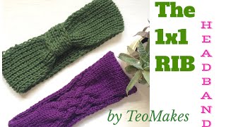 How to knit a headband  1x1 rib  TeoMakes [upl. by Eikcaj]