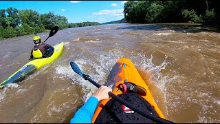 Kayaking the Potomac Rivers Weverton Rapids amp Knoxville Falls at 721ft27700cfs [upl. by Tillfourd]