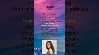 Lorde  Royals Lyrics shorts [upl. by Bore]