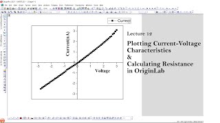 12 Plotting CurrentVoltage Characteristics amp Calculating Resistance in OriginLab [upl. by Katleen]