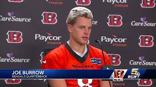 Bengals QB Joe Burrow looks ahead to game against Panthers [upl. by Bellda]