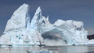 iceberg crashing in Diskobay Greenland [upl. by Torp970]