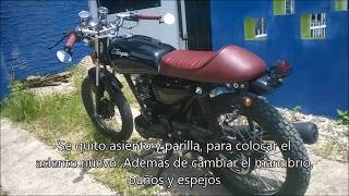 Moto Motocicleta Italika FT 125 Modificada Cafe Racer [upl. by Enaamuj300]