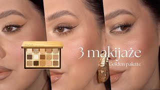 Test NOWOŚCI  3 makijaże ✨ GOLDEN palette Natasha Denona ✨ [upl. by Gabi604]