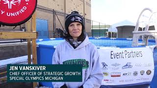 Divers take on cold for Grand Rapids Polar Plunge to support Special Olympics Michigan [upl. by Linzer]