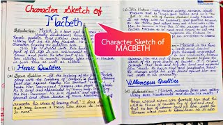 CHARACTER SKETCH of Macbeth  Macbeth summary in Hindi  How to write CHARACTER SKETCH macbeth [upl. by Tella916]