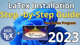 LaTex Installation 2023  Texstudio amp MikTex Installation  Latex Installation Complete Guide [upl. by Uol]