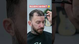 Hairstyle for receding hairlines ✂️ hairline barber barbershop haircut barbers menshair [upl. by Ojillib184]