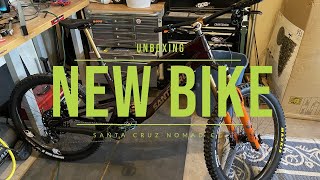 2022 SANTA CRUZ NOMAD CC BIKE UNBOXING [upl. by Shoifet387]