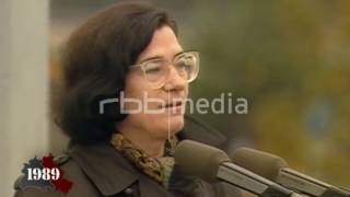 Christa Wolf speaks on Alexanderplatz Berlin November 4 1989 [upl. by Nnairda]