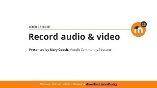 Record audio and video in Moodle 35 [upl. by Hospers]