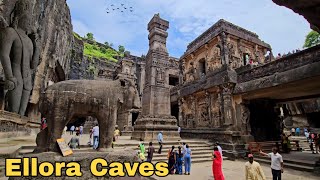 Ellora Caves Tour  Kailasa Temple Ellora  Ellora Caves History  Ajanta Ellora Caves Maharashtra [upl. by Petie]